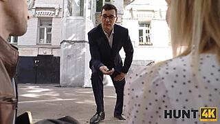 Hunt4k explores russian virgin's imperfections in intimate sofa setting