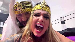 I felt his cock pulsing inside me as he cums in my pussy and ass