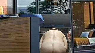 Zea812 update features barefoot transsexual in retro homemade crossdressing scene