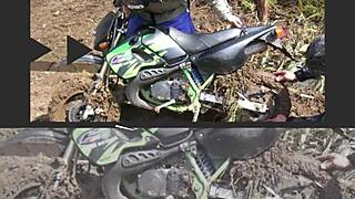 Japanese Yz250fx Motorcycle Model Features Asian Design Elements