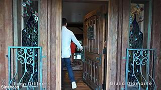 Giulia diamond finds party boring but enjoys anal orgasm bent over doggystyle cum in mouth from american