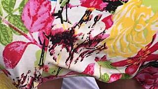 I give my stepdaughter a delightful massage that ends with a happy surprise using her favorite toy