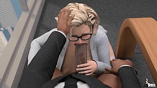 Busty JEWISH SECRETARY SUCKS AND FUCKS HER BLACK BOSS