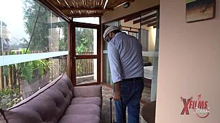 this peruvian mature woman gets her pussy broken in a wild lesbian party casting! 😈