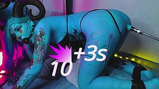 gagged cosplayer takes tight anal in softcore scene.