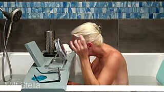 Bathing With Milf Stella For Pussy Shaving