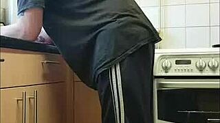 Bisexual enjoys outdoor homemade pegging session.