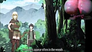 lucky guy summoned to fuck 3 hotties with bbc on tits in isekai harem