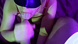 Amazing Blowjob From My Girlfriend With Intense Eye Contact And Teasing Licks On Wet Natural Tits