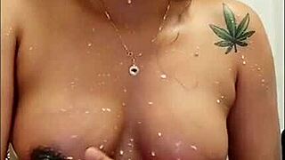 This hot spanish pregnant woman was horny and made a homemade video