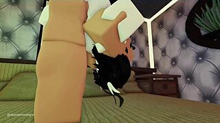 roblox cute little moth girl gets roughly throat fucked in whore slut blowjob deepthroat 😍