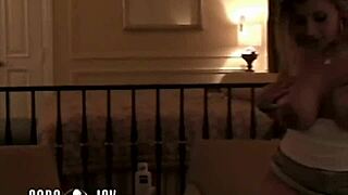 Bbw sara jay intensely fingers her glass dildo