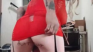 Having fun at the car wash with striptease