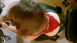 French slut, suck that cock and lick ass!