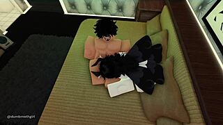 roblox cute little moth girl gets roughly throat fucked in whore slut blowjob deepthroat 😍