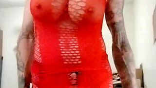 Having fun at the car wash with striptease