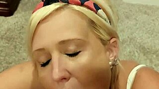 Cheri Bangz boldly sucks her step dad's cock in intense blowjob session.