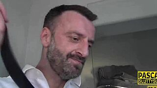 this sub's ass is spanked and tied for pounding