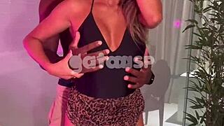 The wife sucks big black cock in front of her cuckold husband