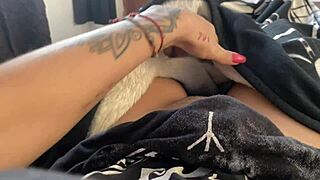 I find my girlfriend masturbating and she fucks me