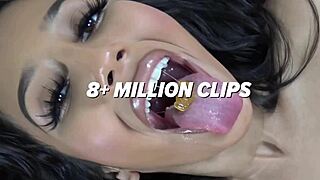 thick ebony babe dominates small 18+ cock with sloppy head and big booty action