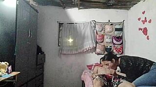 Latina stepsister visits room to suck cock and swallow cum.