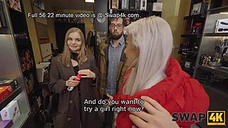 SWAP4K HOT GIRL AND HER CUCKOLD BOYFRIEND JOINED OUR KINKY MASQUERADE