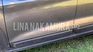 Japanese Woman Enjoying Car Ride