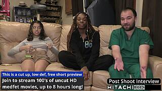 Freshman gets hitachi orgasm from doctor