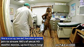 Freshman gets hitachi orgasm from doctor