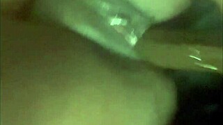 Wet Ebony Pussy Fucks Dildo In Solo Toy Session With Small Tits