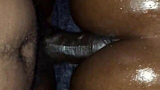 Pretty ass oiled for black anal fucking