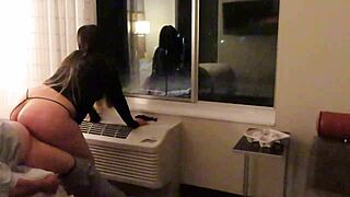 Having Fun Wearing A See Through Short Dress In Hotel Public Areas