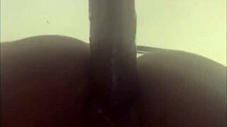 Wet Ebony Pussy Fucks Dildo In Solo Toy Session With Small Tits