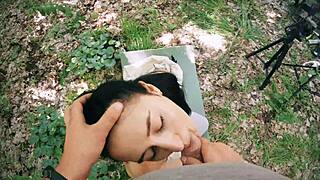 Pov bts freeuse jerking on ponytail brunette during her meditation - huge free use facial