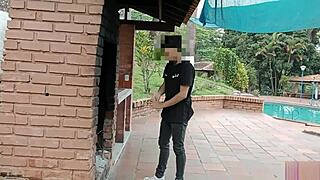 Risky Outdoor Fuck With Stepsister!