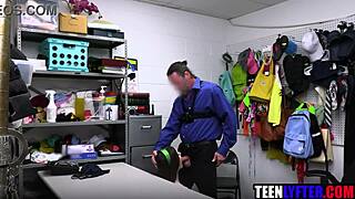 Teen Thief Strip Searched And Banged In Pussy And Mouth