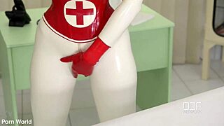 Latex Goddess Self-Spanking