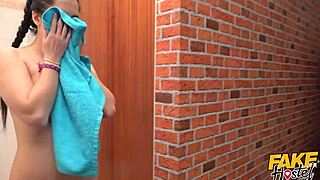 Plump Teen Ruined in Fake Hostel Doggystyle