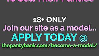 Amateur Stuffes Panties in Wet Puffy Pussy for Masturbation