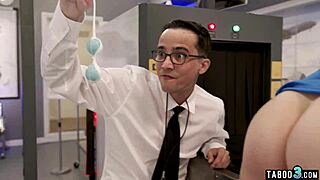 Big boobed skinny flight attendant rocky emerson gets fucked by a security guard in uniform