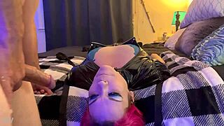 Hellish princess gets her face fucked deepthroat until she pukes milk