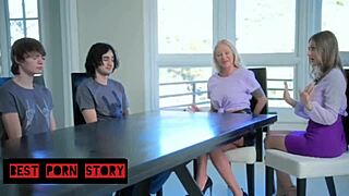 step mom gives blindfold surprise