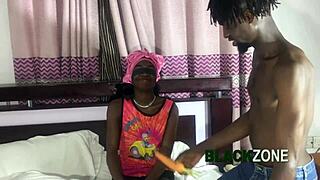 Having good time with my step sister in close up homemade ebony babe