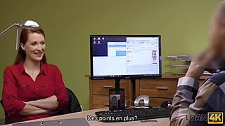 Loan4K Redhead Has Spontaneous Sex At Office With Credit Agent