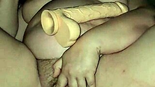Milf spreads pussy for camp sex with preggo tits