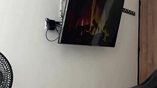 Cute brunette enters stepbrothers room for sloppy blowjob - amateur couple - Nysdel