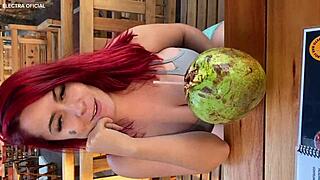 found this hot brazilian and took her to the bathroom for naughty fun