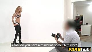 fake agent model hands vibrator control to boss 😏