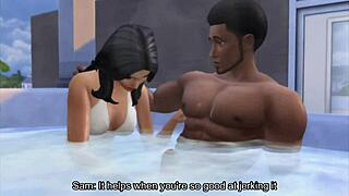 swingers have a sex party with doggystyle threesome